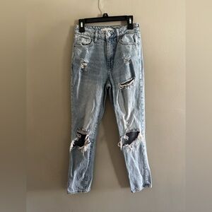 PacSun Light Blue Distressed Mom Jean